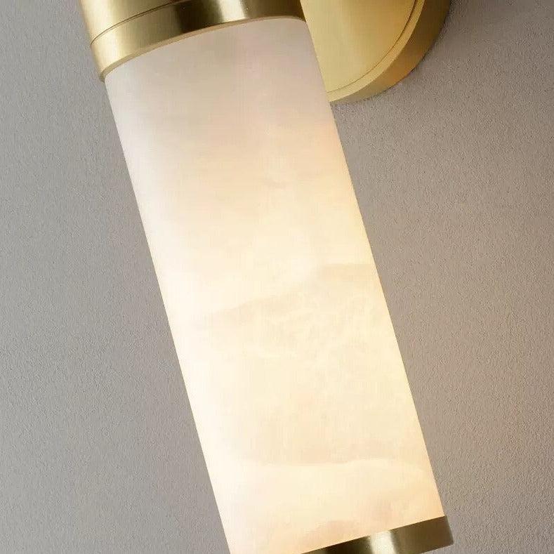 SageStone | Elegant Brass and Stone Wall Sconce Light Fixture 5