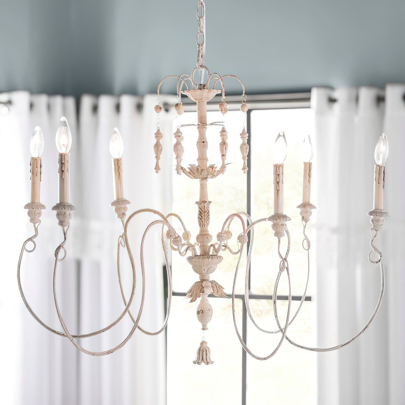 Freyza | Viphaor Vintage-Industrielle Holzpendelleuchte – Industrielles Esszimmer-Wohnzimmer