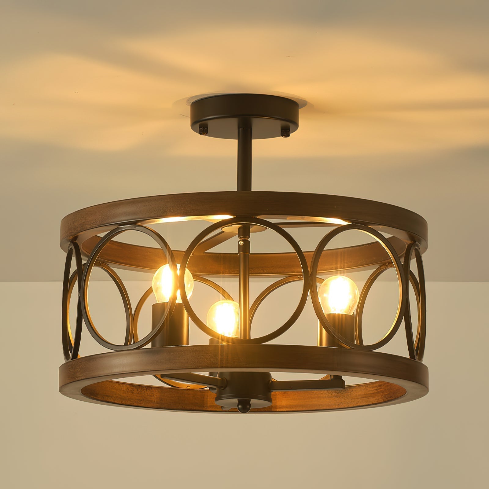 Freyza | Arthaen Vintage-Industriedeckenleuchte – Industrielles Schlafzimmer, Wohnzimmer