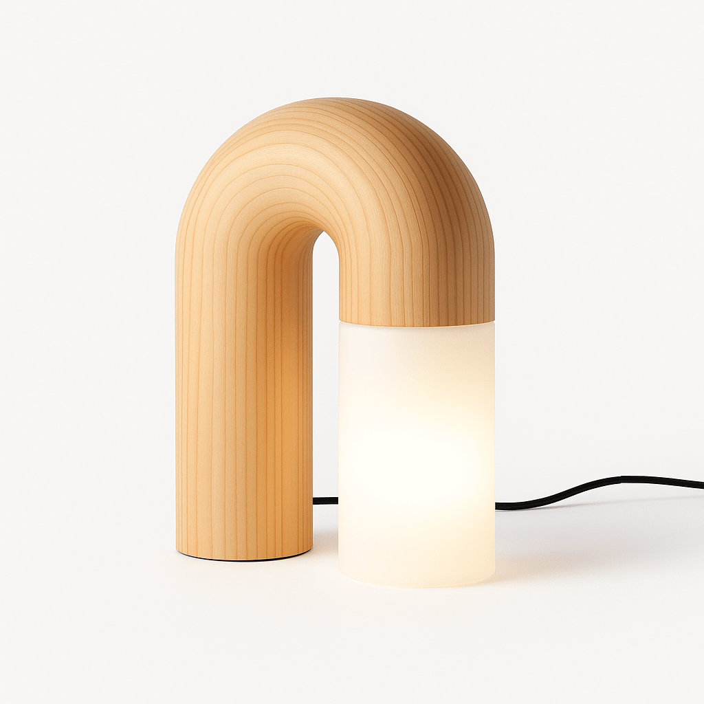 Salot | Elegant Minimalist Wood and Acrylic Table Lamp for Bedside 2