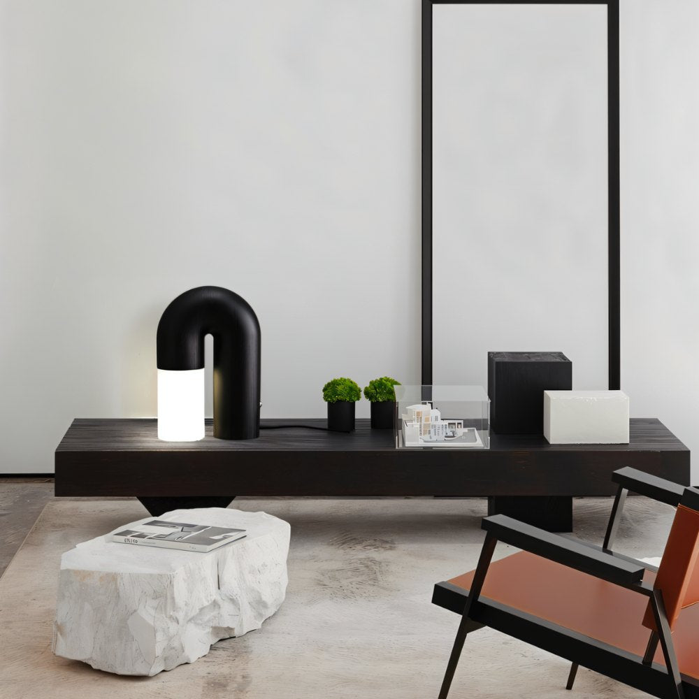 Salot | Elegant Minimalist Wood and Acrylic Table Lamp for Bedside 4