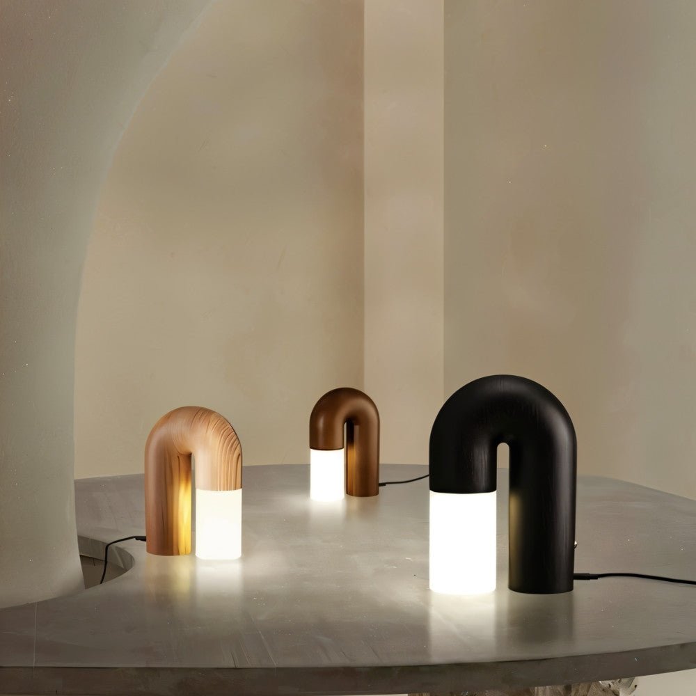 Salot | Elegant Minimalist Wood and Acrylic Table Lamp for Bedside 6