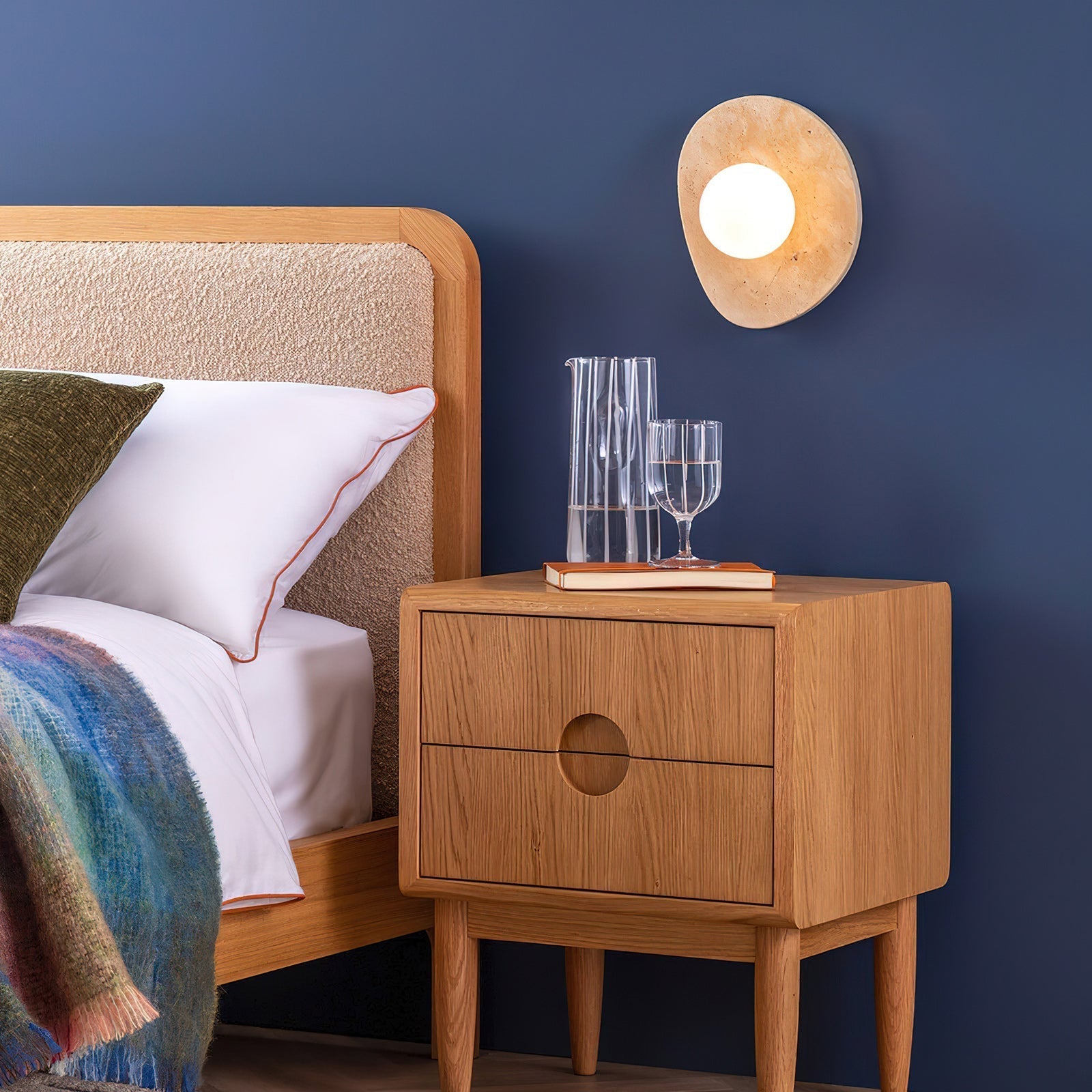 Freyza | Uphae Travertine Wall Wall Light – Bedroom Hallway