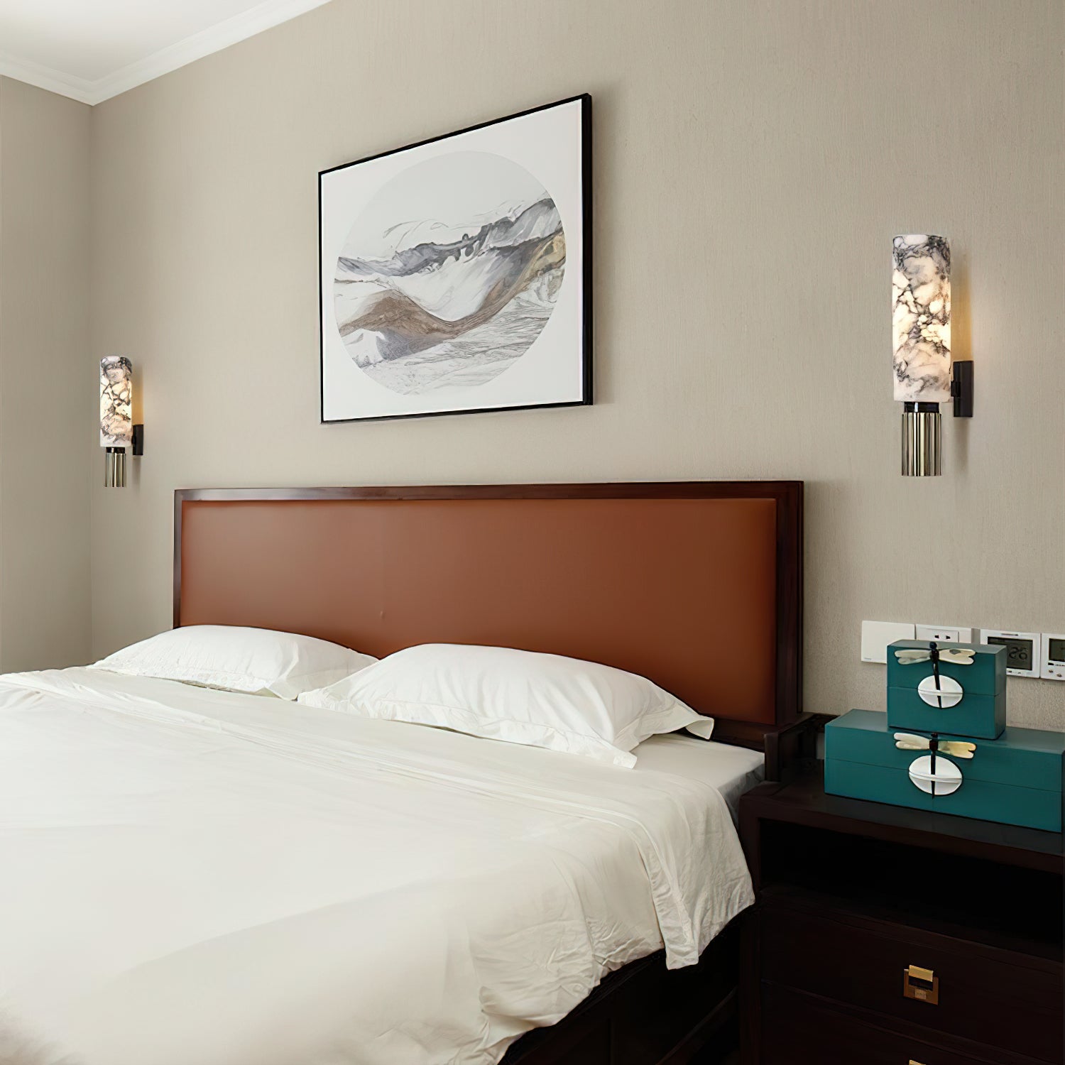 Freyza | Olnoreth Alabaster-Wandleuchte – Schlafzimmer, Flur