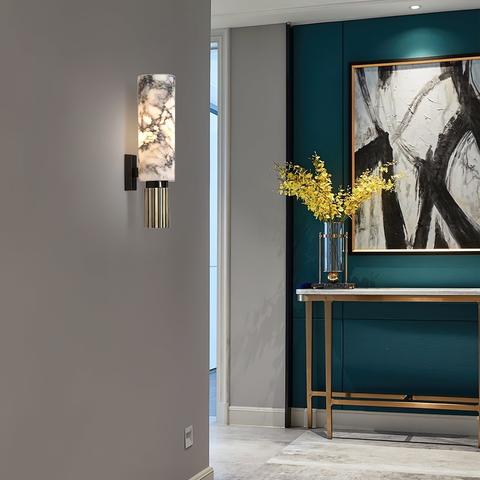 Freyza | Olnoreth Alabaster-Wandleuchte – Schlafzimmer, Flur
