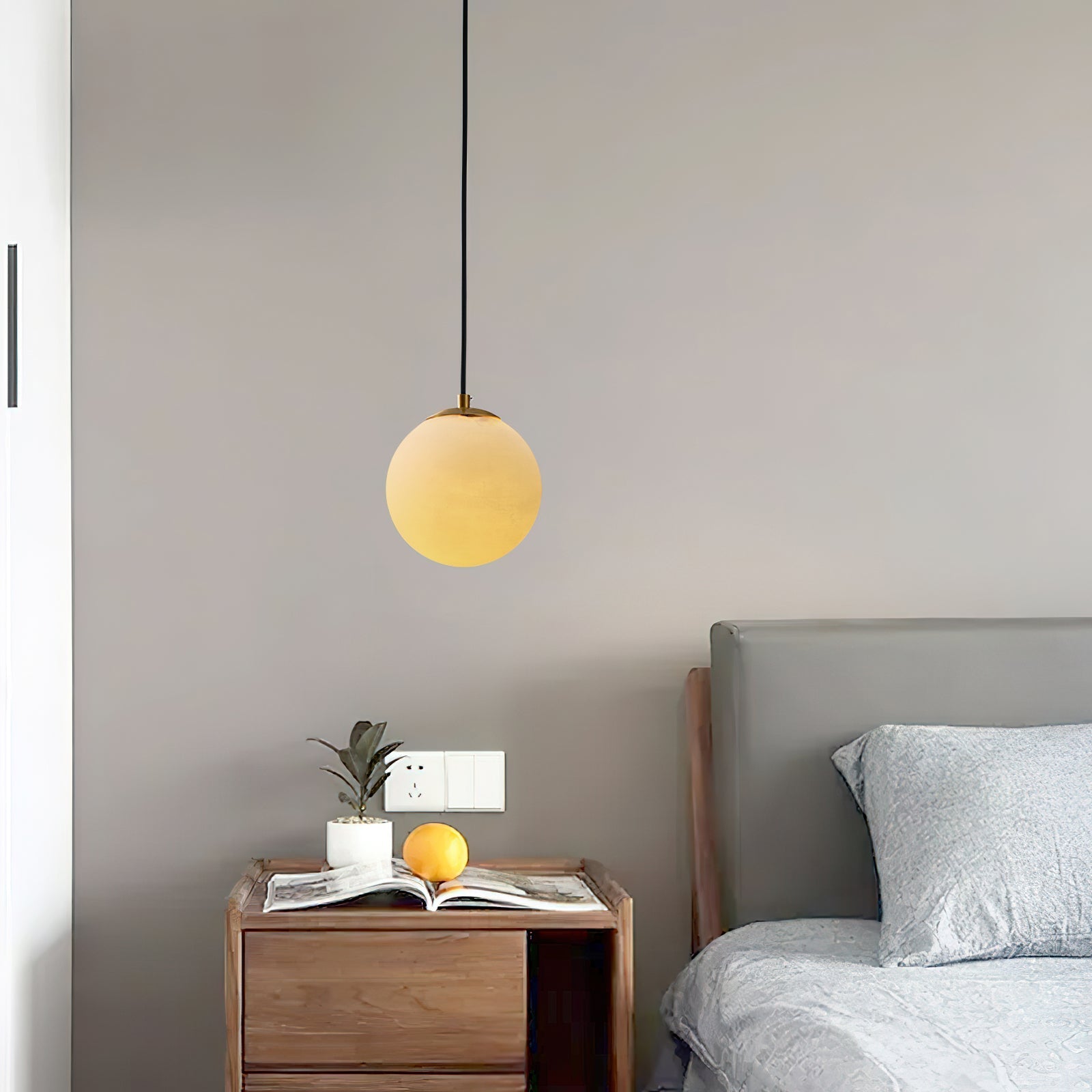 Freyza | Uphaara Alabaster Pendant Pendant Light – Kitchen Dining Room