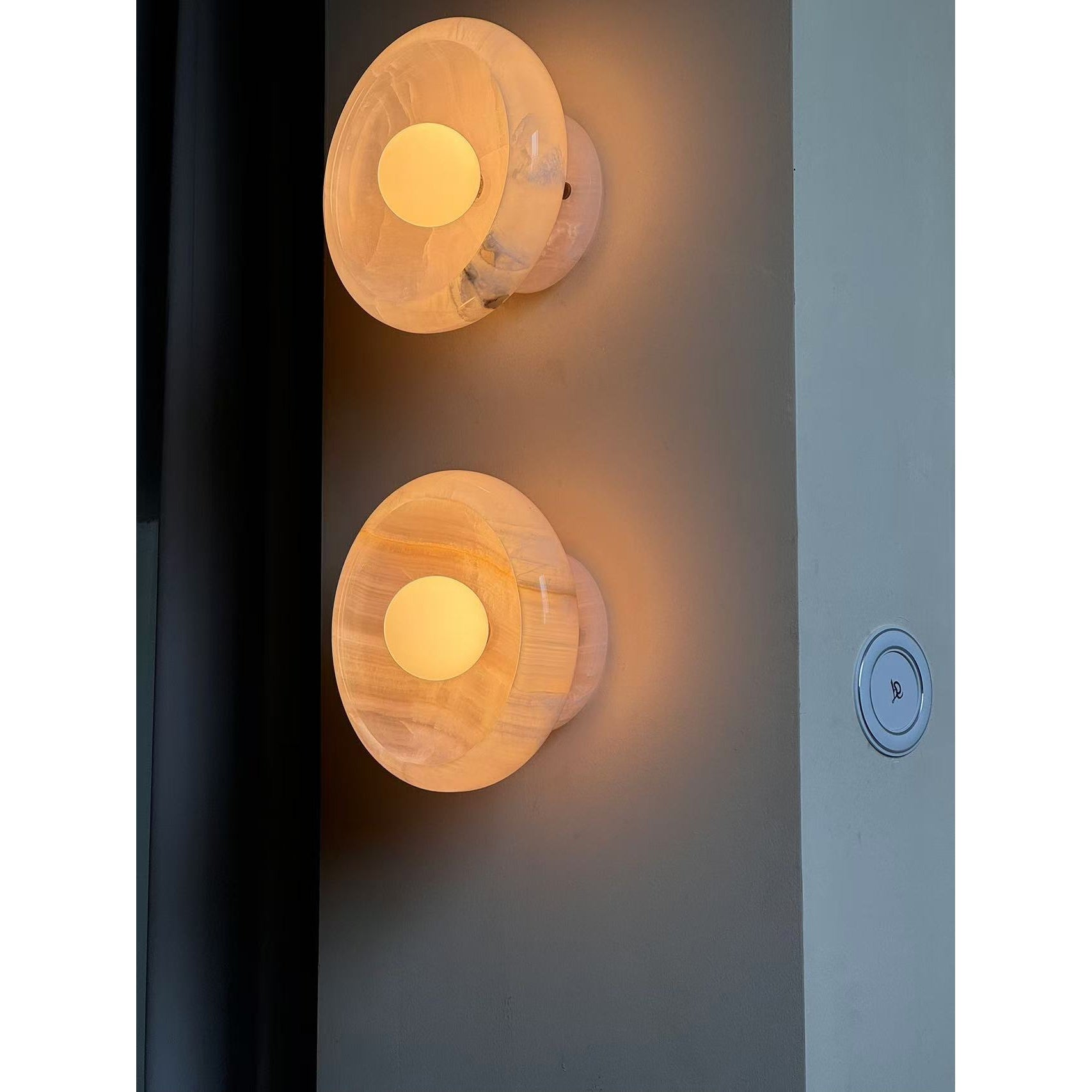 Freyza | Piedra Marble Glass Glass Marble Wall Light – Bedroom Hallway