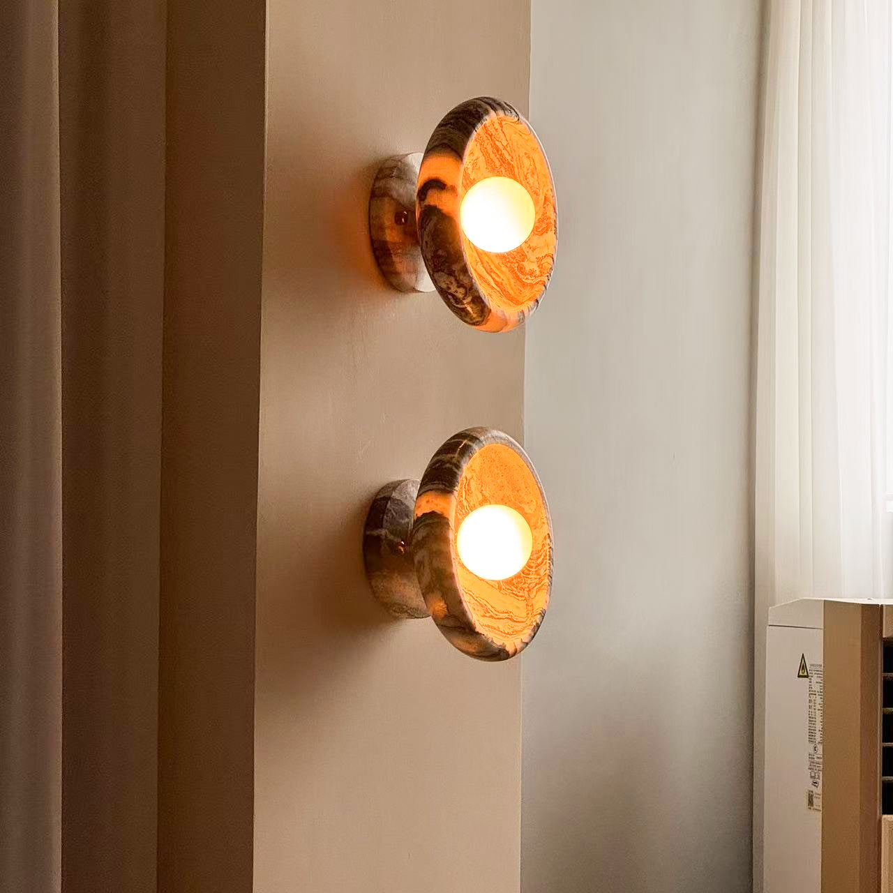 Freyza | Piedra Marble Glass Glass Marble Wall Light – Bedroom Hallway