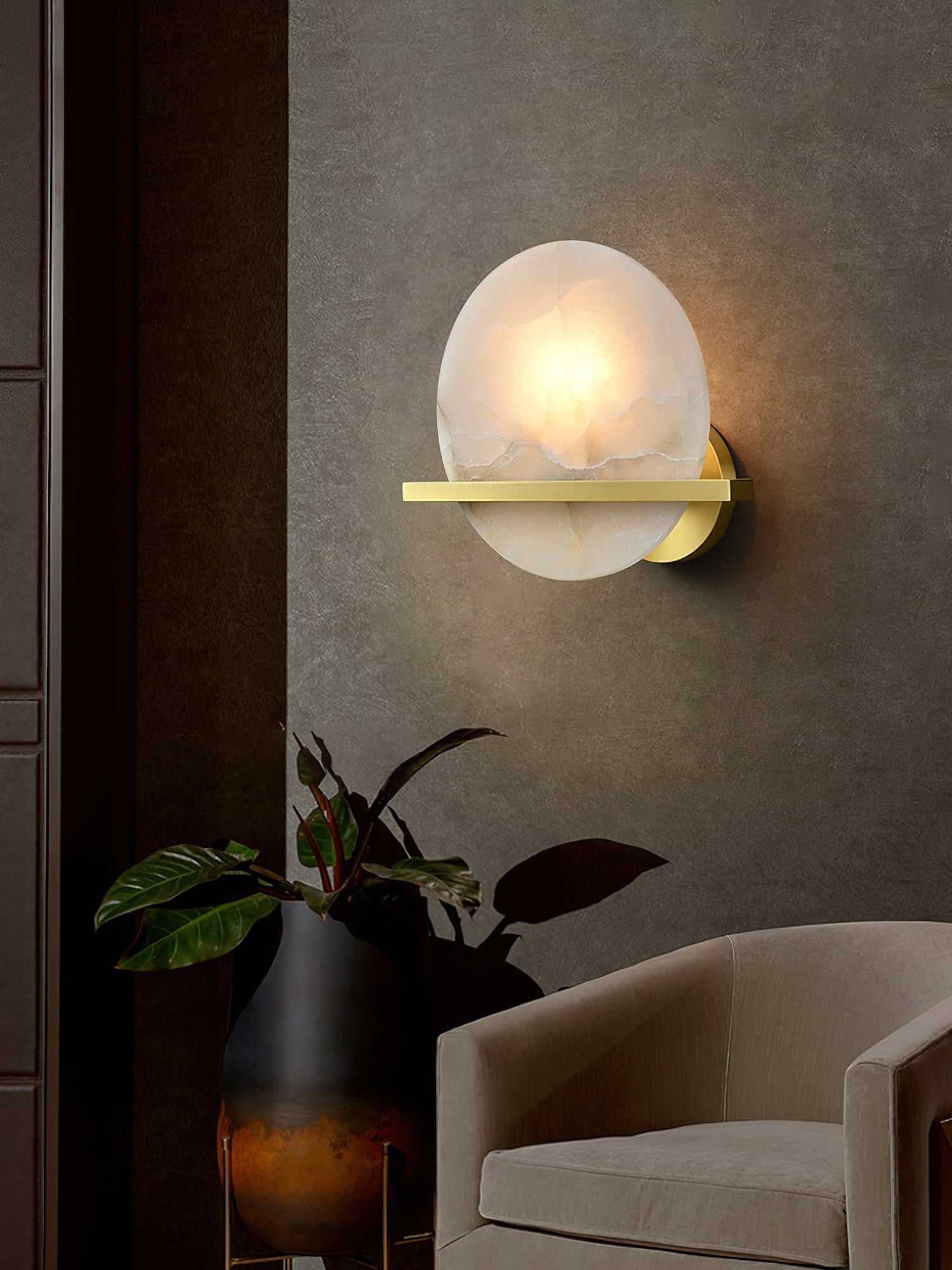 Freyza | Vatalisra Alabaster Wall Wall Light – Bedroom Hallway