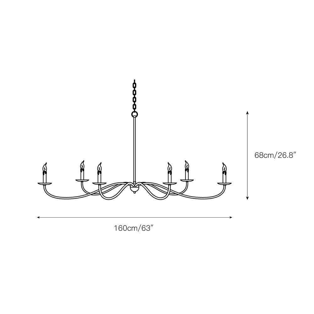 Freyza | Varese Chandelier 6-Light 6-Light Chandelier – Dining Room Living Room