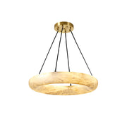Freyza | Alvynora Brass Alabaster Brass Chandelier – Dining Room Living Room