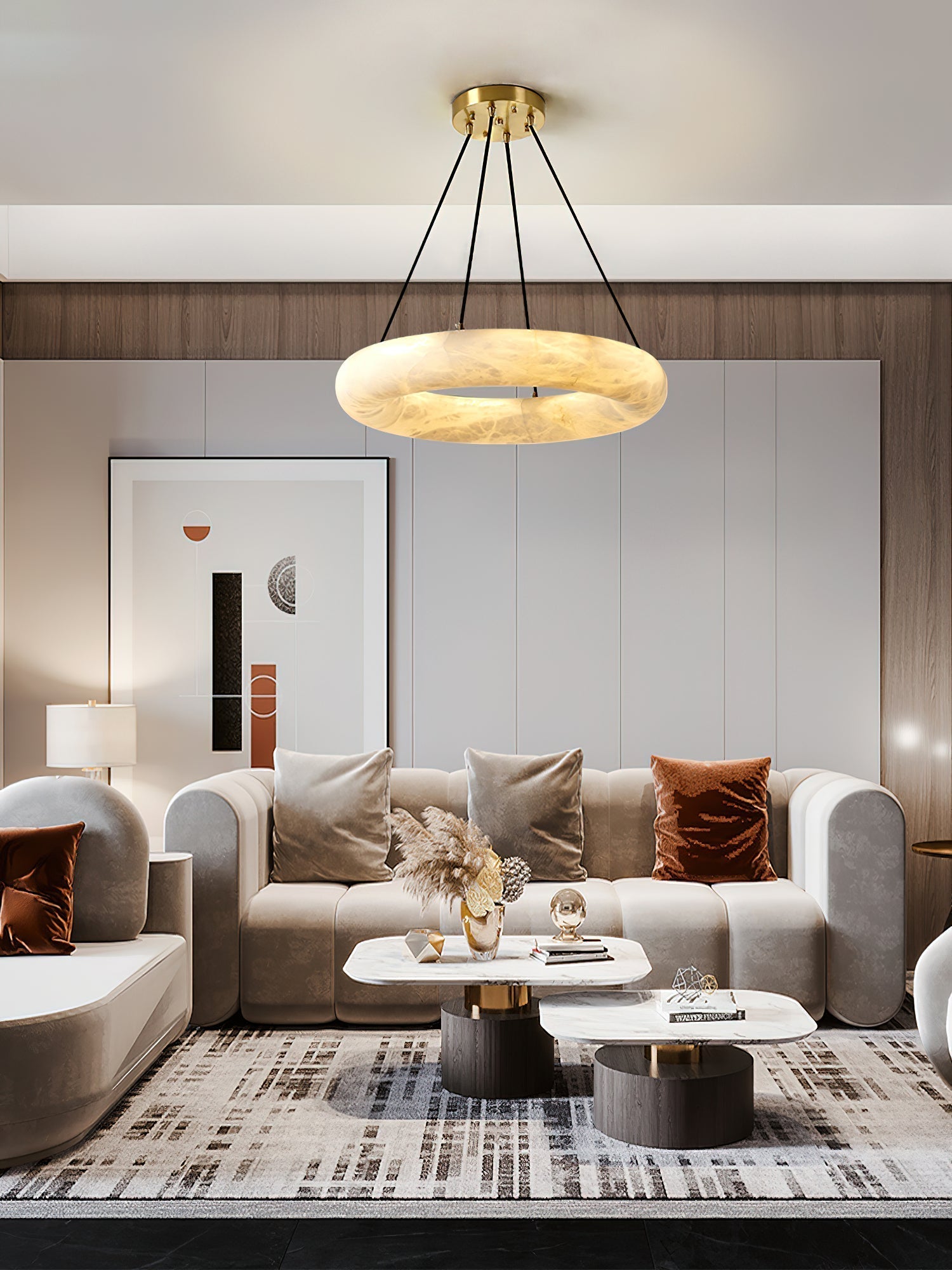 Freyza | Alvynora Brass Alabaster Brass Chandelier – Dining Room Living Room