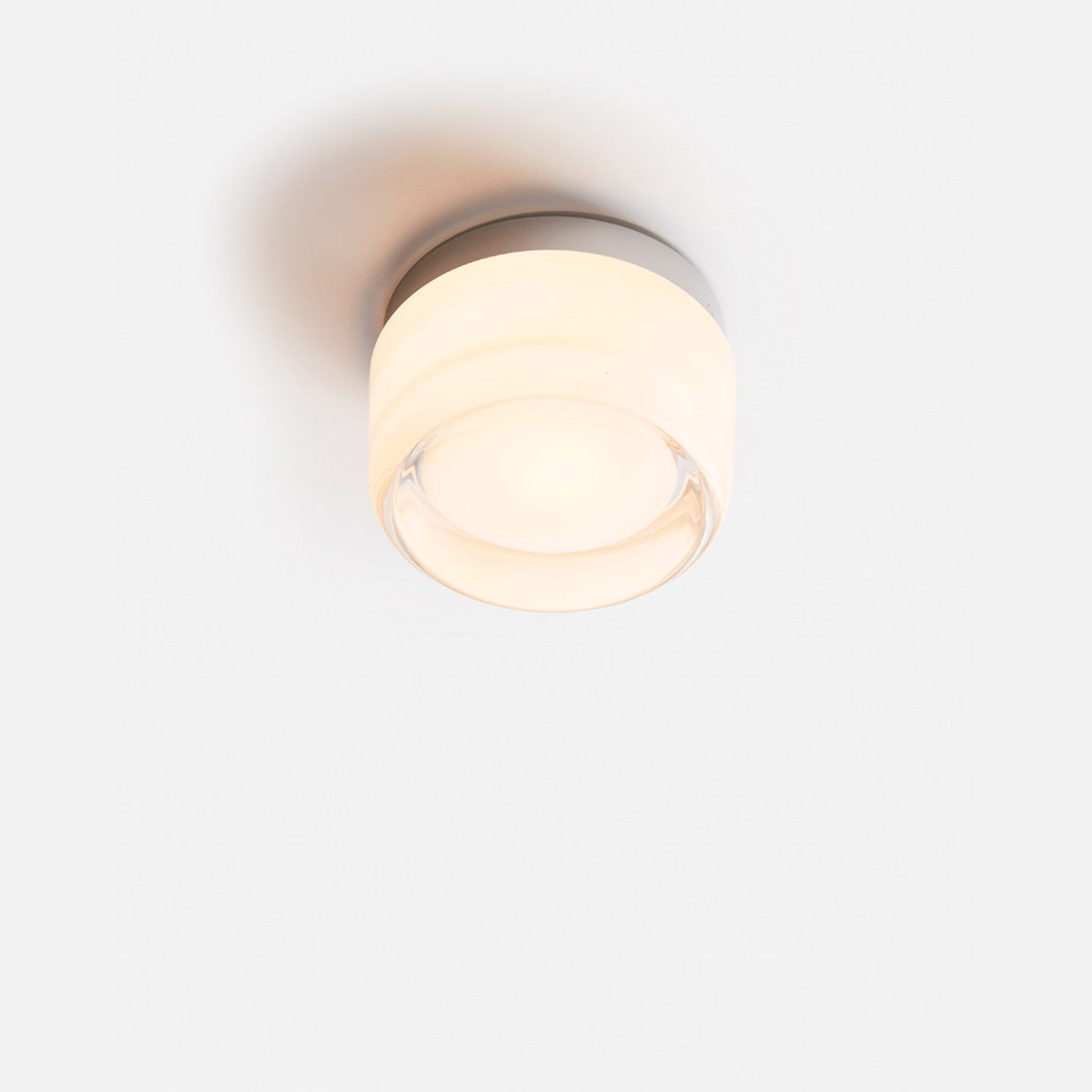 Freyza - Moderne genoppte Glas-Wandleuchte - 30 cm strukturierte Zylinder-Wandlampe - E27 Metallfassung für Flur & Schlafzimmer