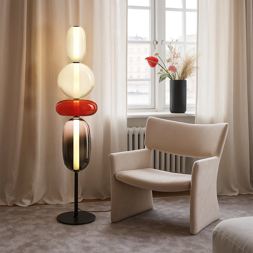 Freyza - Sculptura | Elegant Modern Resin Standing Floor Lamp for Living Room