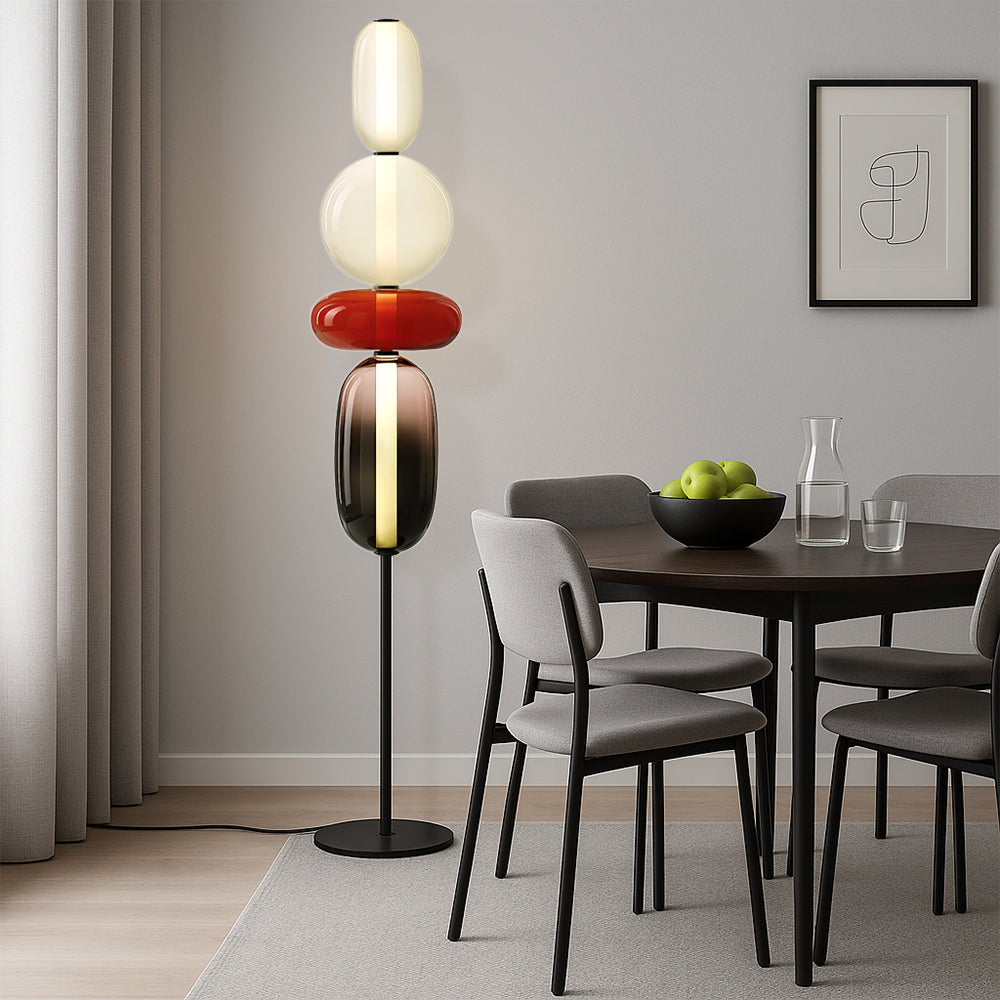 Freyza - Sculptura | Elegant Modern Resin Standing Floor Lamp for Living Room