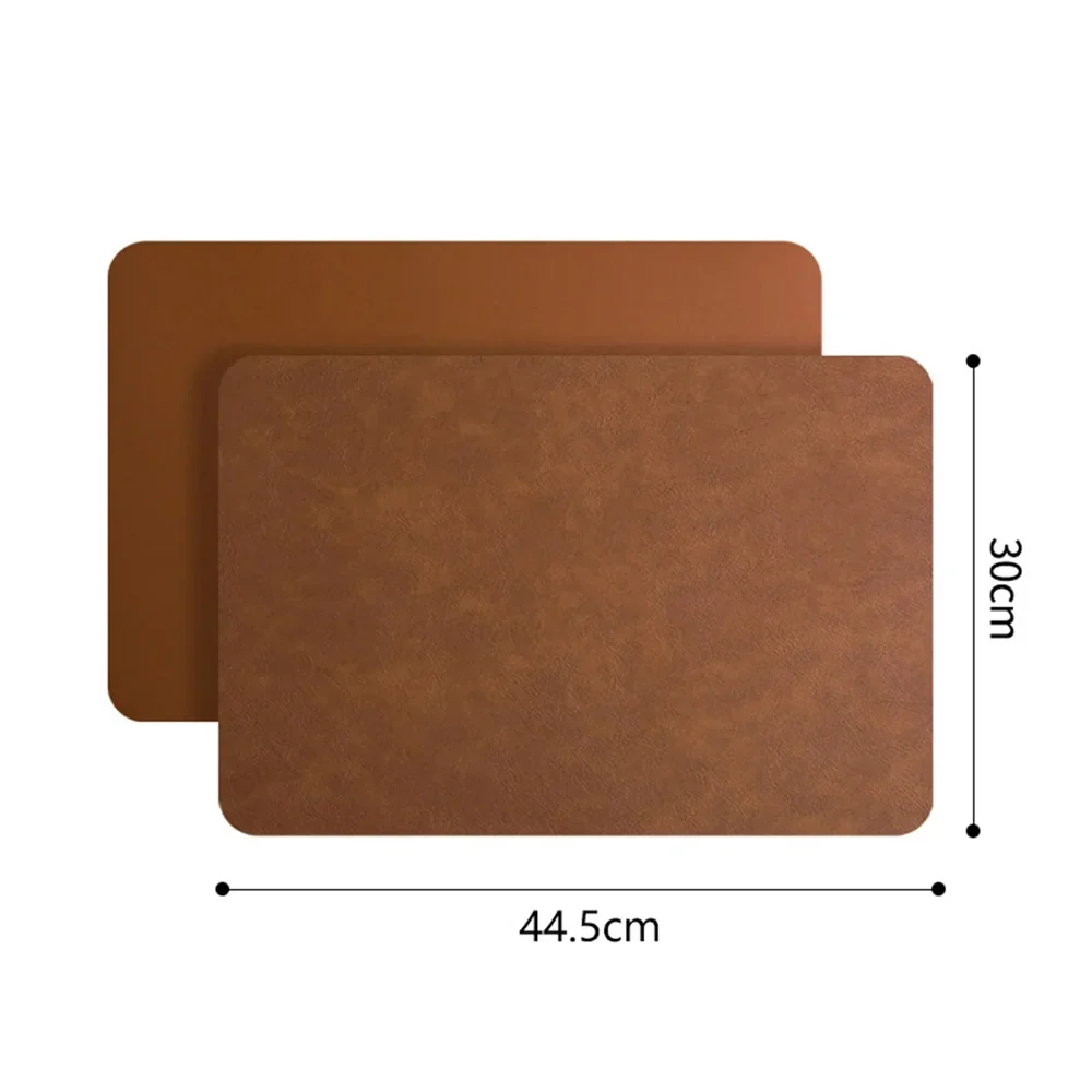Sets de table en similicuir, lot de 4 ou 6 | réversibles et résistants à la chaleur, 17,5 po