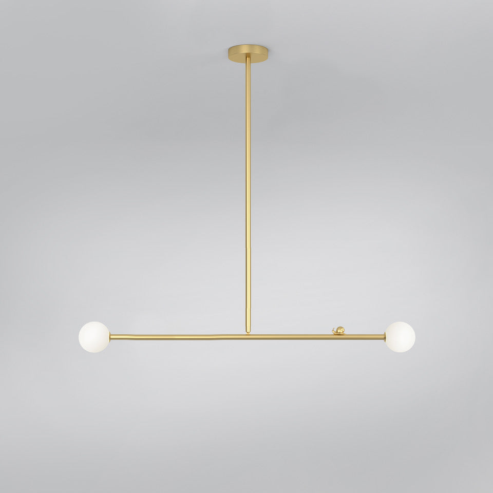 Freyza | Zaveniel Messing-Glas-Pendelleuchte – Küche, Esszimmer