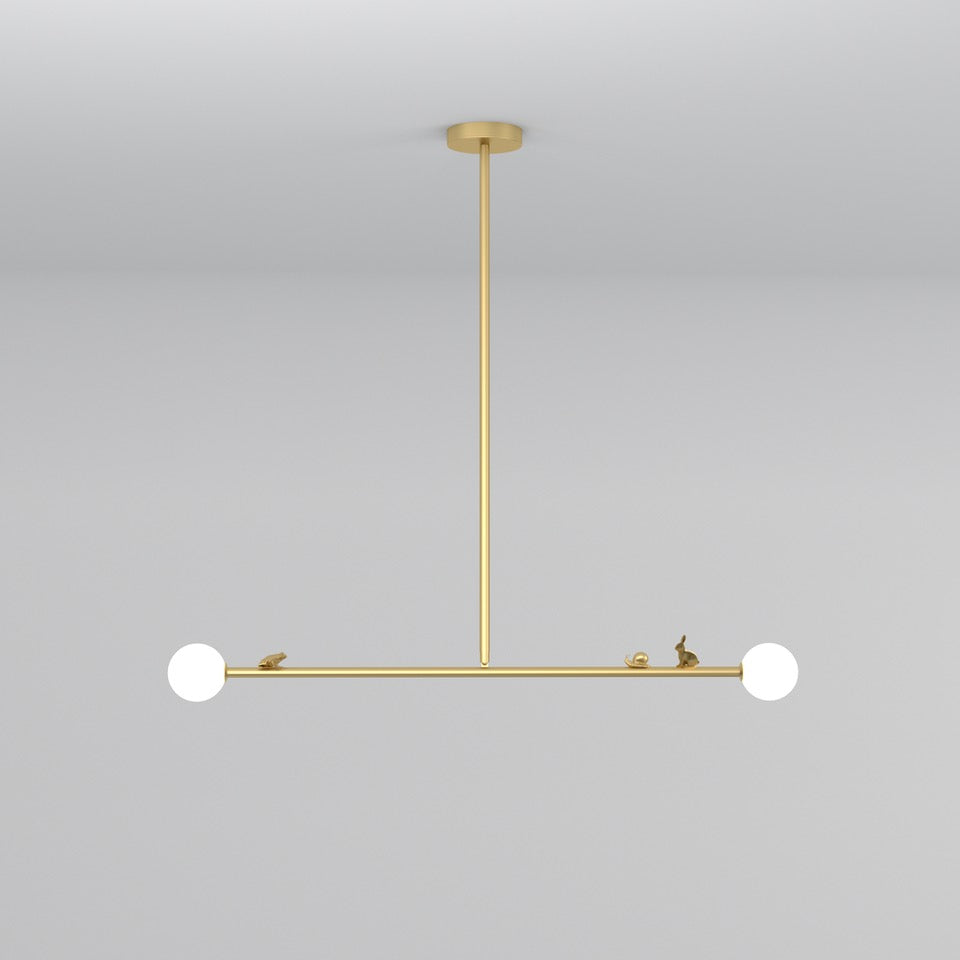 Freyza | Zaveniel Messing-Glas-Pendelleuchte – Küche, Esszimmer