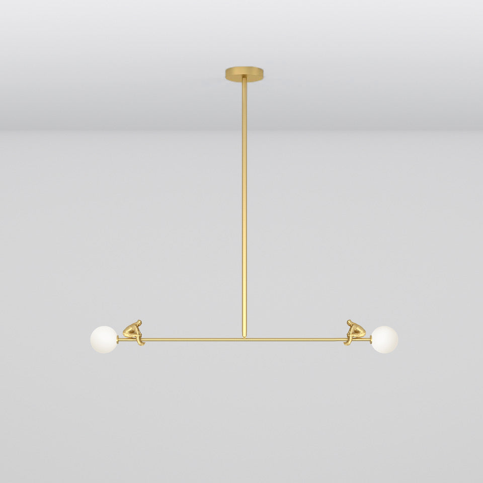 Freyza | Zaveniel Messing-Glas-Pendelleuchte – Küche, Esszimmer