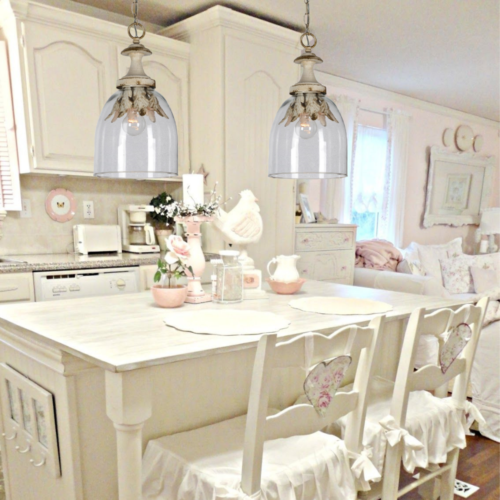 Freyza | Nyrinaris Vintage Glass Glass Pendant Light – Vintage Kitchen Dining Room