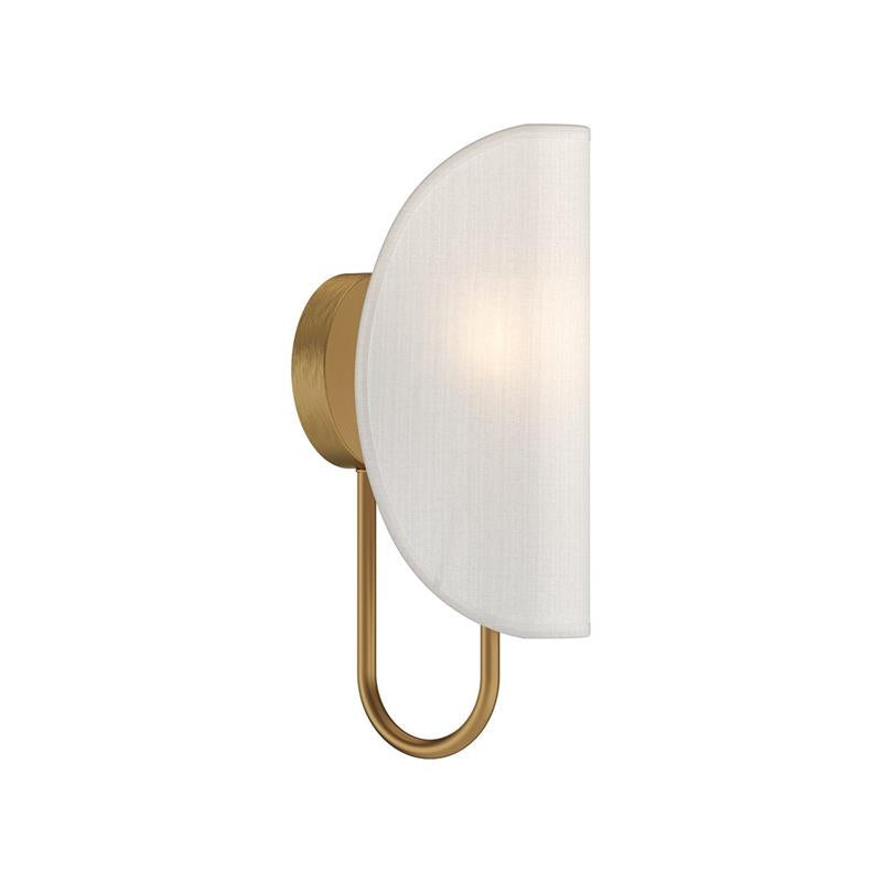 Freyza | Arsorara Blatt-Messing-Wandleuchte aus Stoff – Schlafzimmer, Flur
