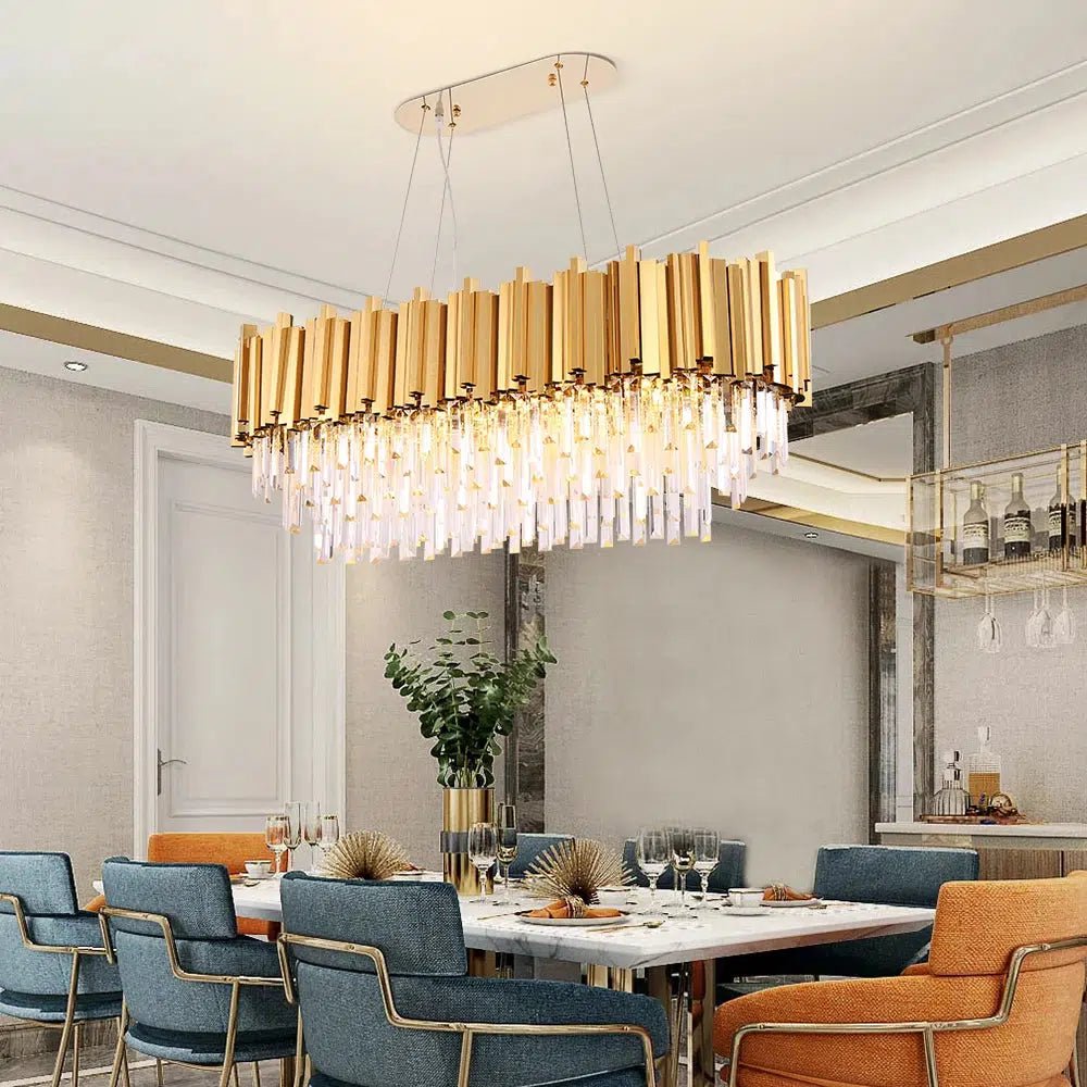 Freyza - Seraphina | Elegant Gold Crystal Chandelier Light for Luxurious Spaces