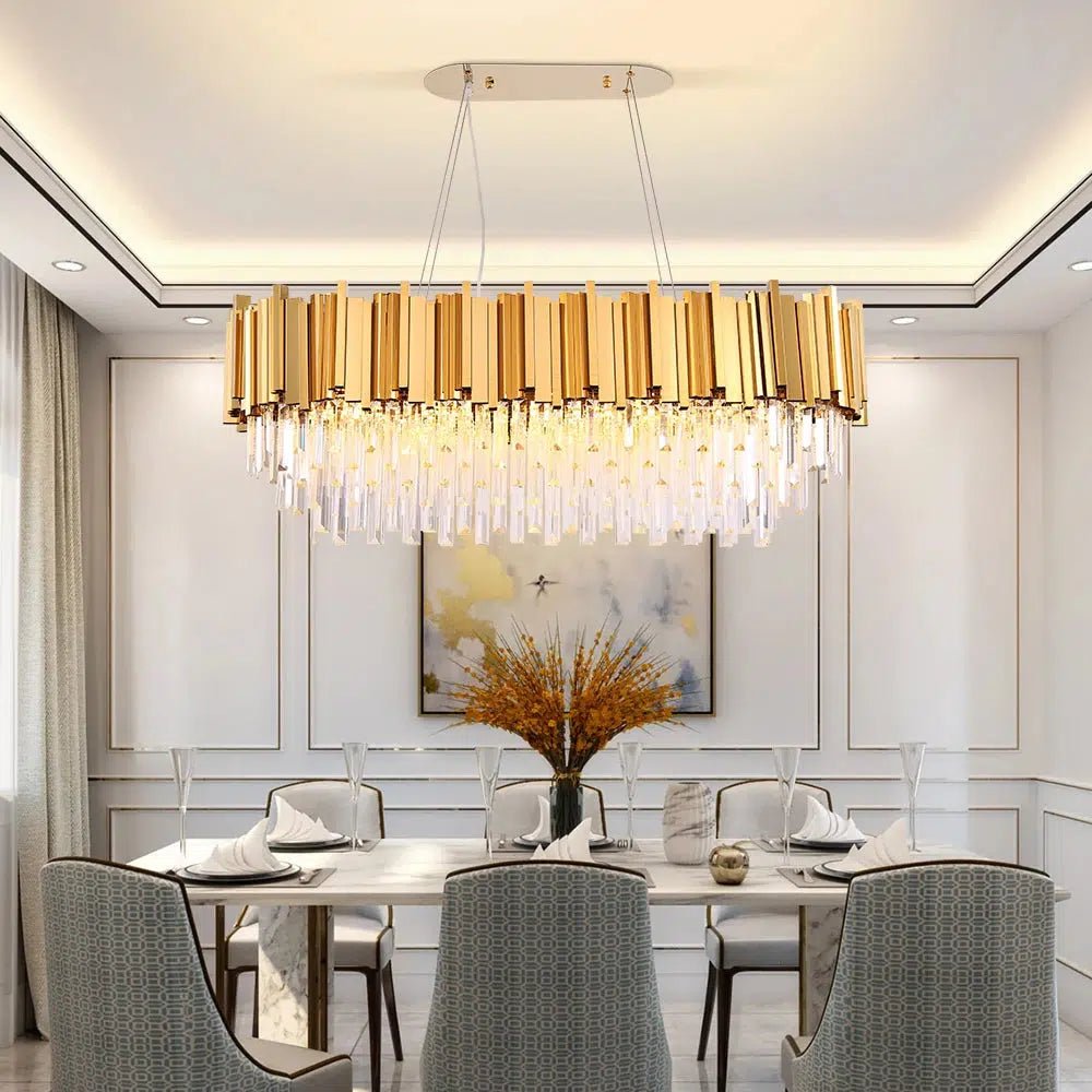Freyza - Seraphina | Elegant Gold Crystal Chandelier Light for Luxurious Spaces