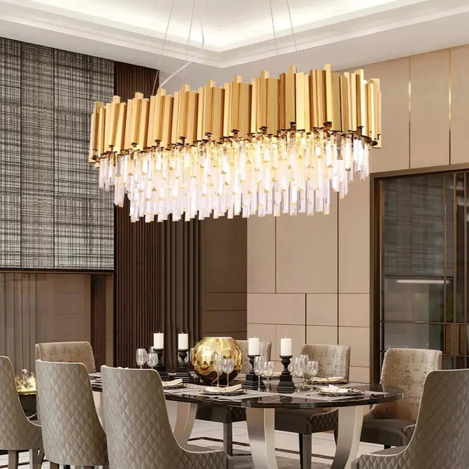 Freyza - Seraphina | Elegant Gold Crystal Chandelier Light for Luxurious Spaces