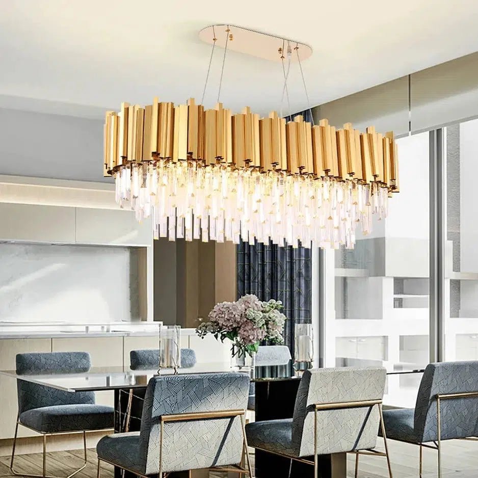 Freyza - Seraphina | Elegant Gold Crystal Chandelier Light for Luxurious Spaces