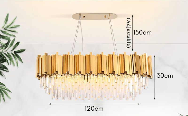 Freyza - Seraphina | Elegant Gold Crystal Chandelier Light for Luxurious Spaces