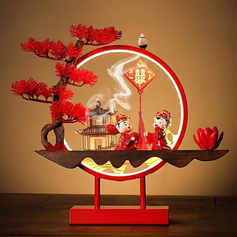 SerenityGlow | Elegant Dual-Function Table Lamp and Incense Burner 13