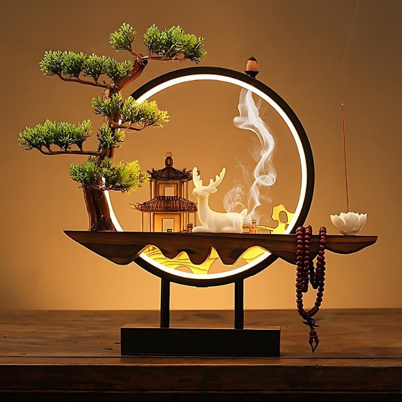 SerenityGlow | Elegant Dual-Function Table Lamp and Incense Burner 5