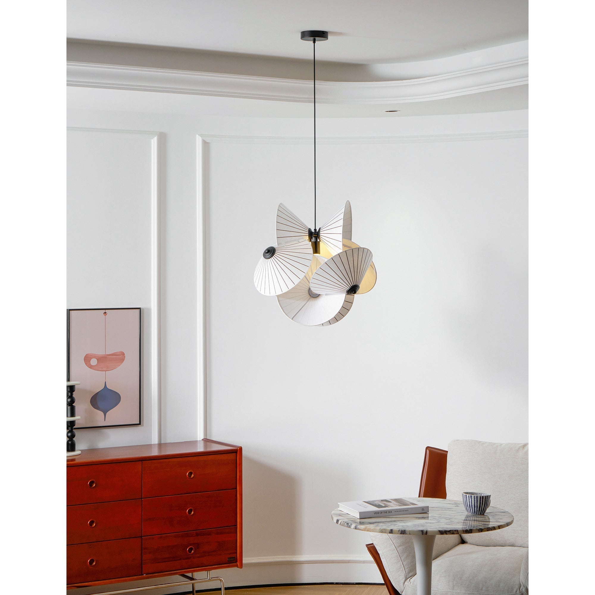 Freyza | Zerinarae Floral Fabric Fabric Pendant Light – Kitchen Dining Room