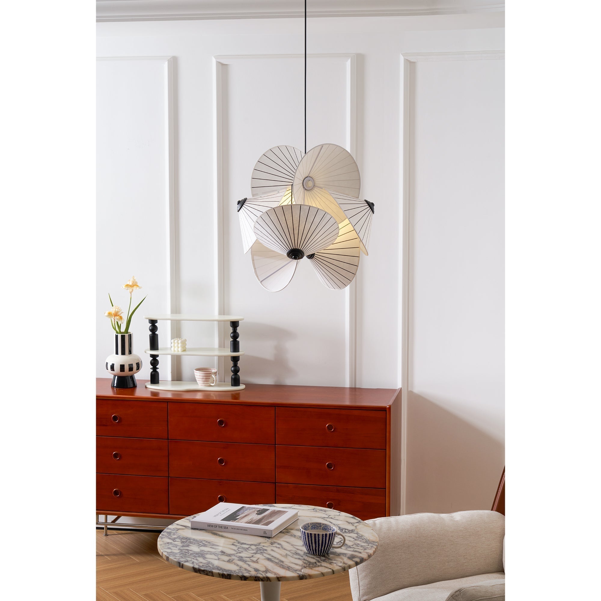 Freyza | Zerinarae Floral Fabric Fabric Pendant Light – Kitchen Dining Room