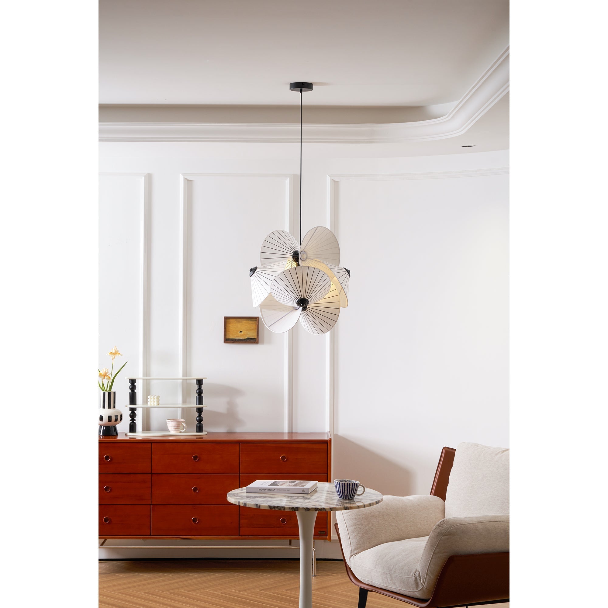 Freyza | Zerinarae Floral Fabric Fabric Pendant Light – Kitchen Dining Room