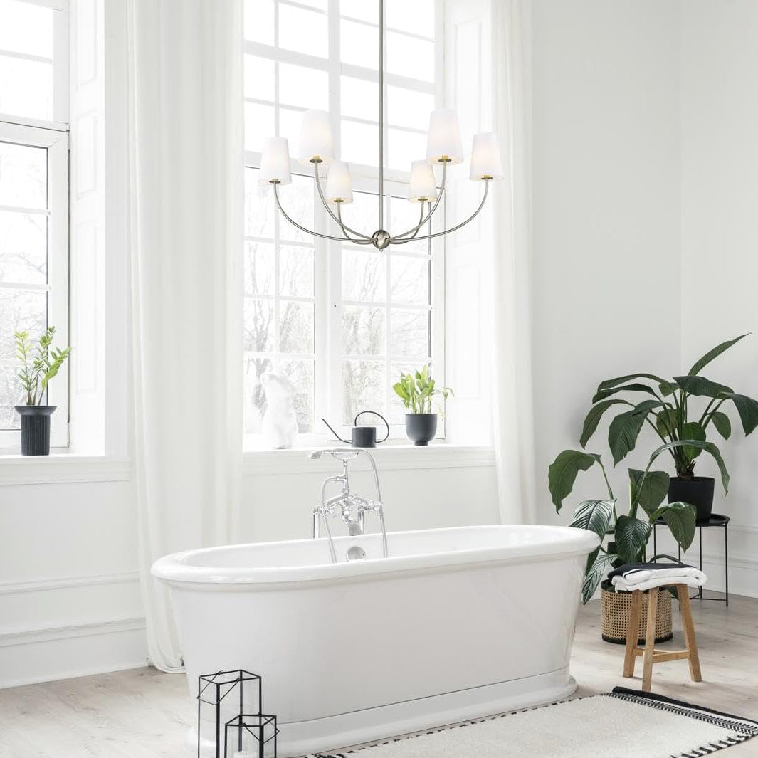 Freyza | Vetheisra Vintage-Industrie-Kronleuchter aus Messing und Stoff – Esszimmer, Wohnzimmer