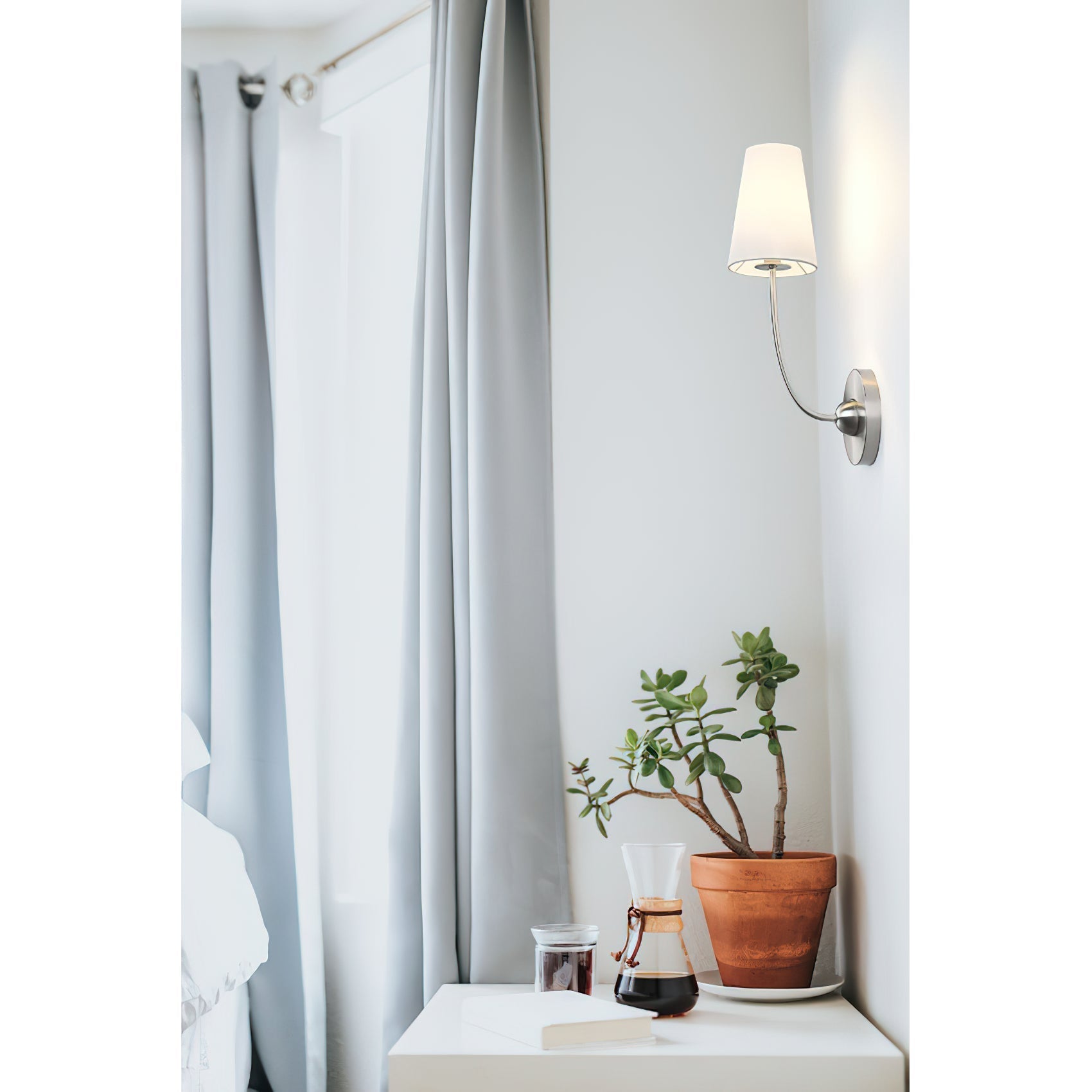 Freyza | Aldoren Vintage Brass Brass Fabric Wall Light – Vintage Bedroom Hallway