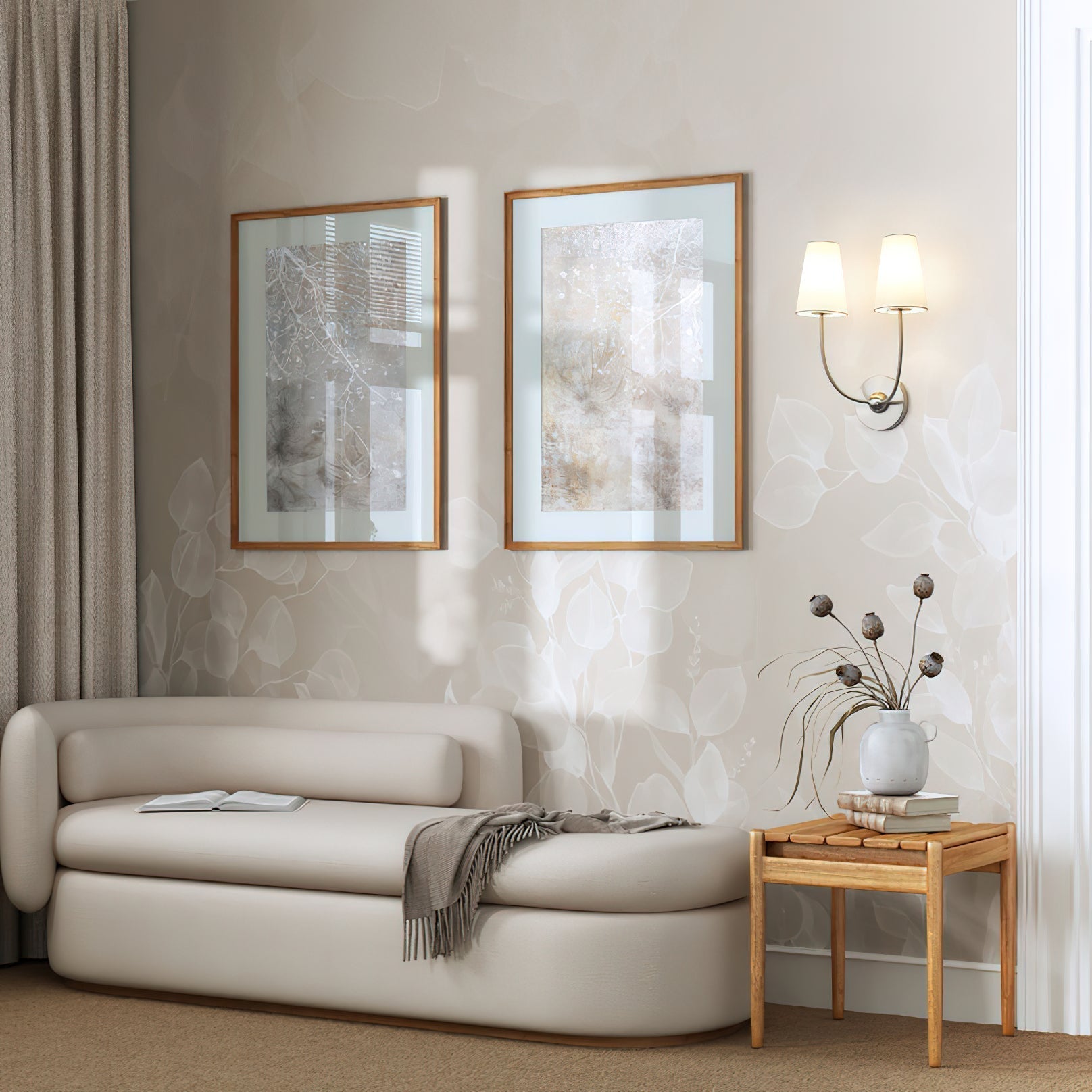 Freyza | Aldoren Vintage Brass Brass Fabric Wall Light – Vintage Bedroom Hallway