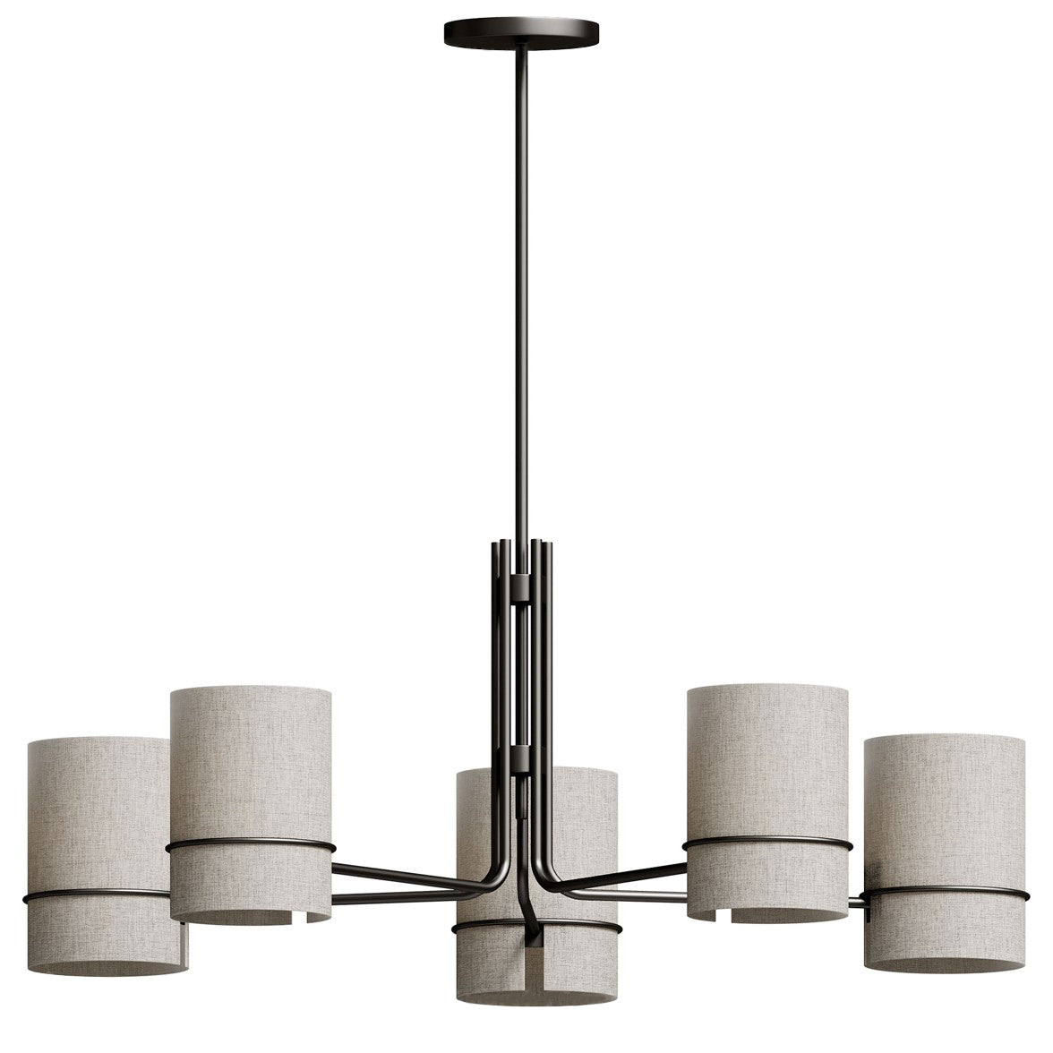 Freyza | Eurvinel nordischer Kunst-Messing-Stoff-Kronleuchter – nordisches Esszimmer, Wohnzimmer