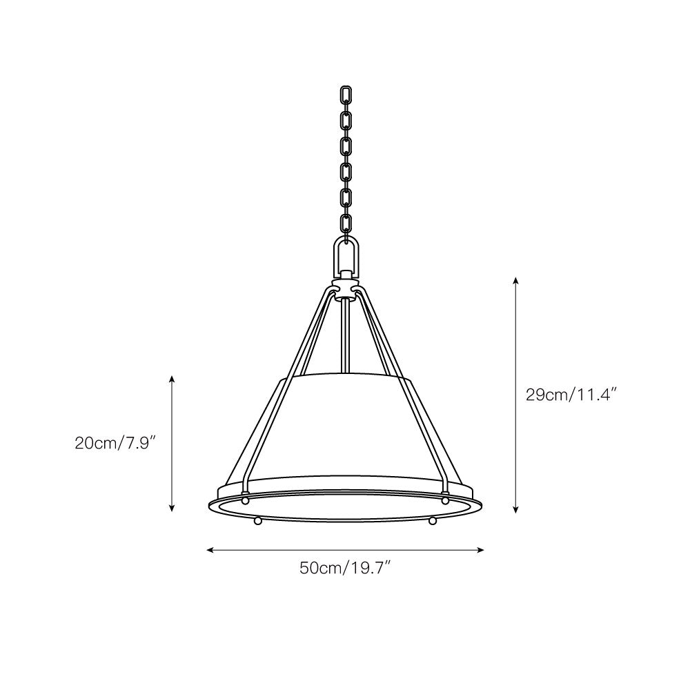 Freyza | Umira Vintage Industrial Fabric Pendant Light – Industrial Kitchen Dining Room