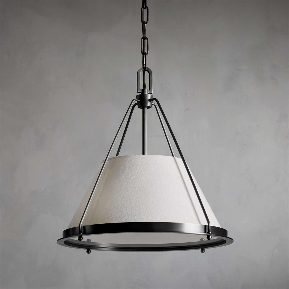 Freyza | Umira Vintage Industrial Fabric Pendant Light – Industrial Kitchen Dining Room