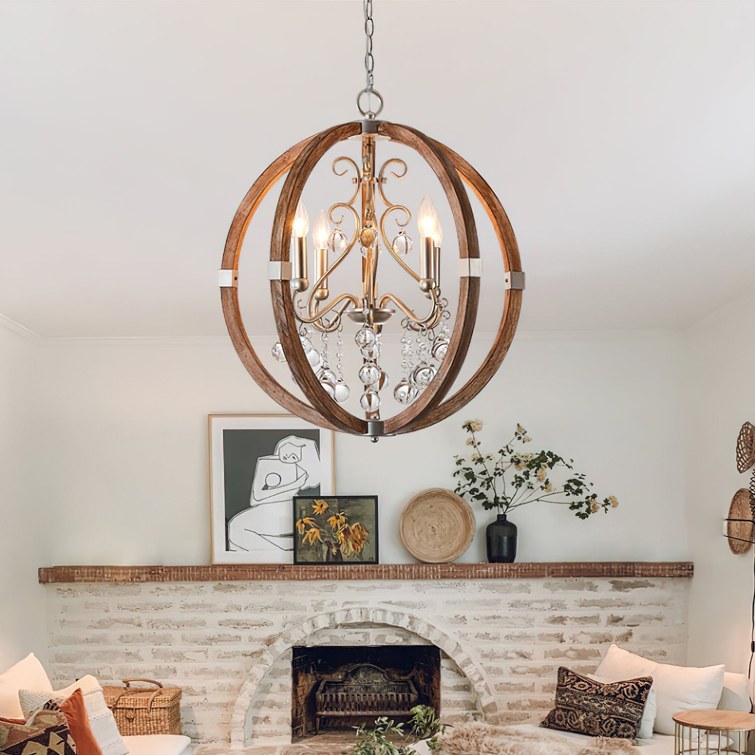 Freyza | Oltheyra Elegance Wooden Wood Pendant Light – Kitchen Dining Room