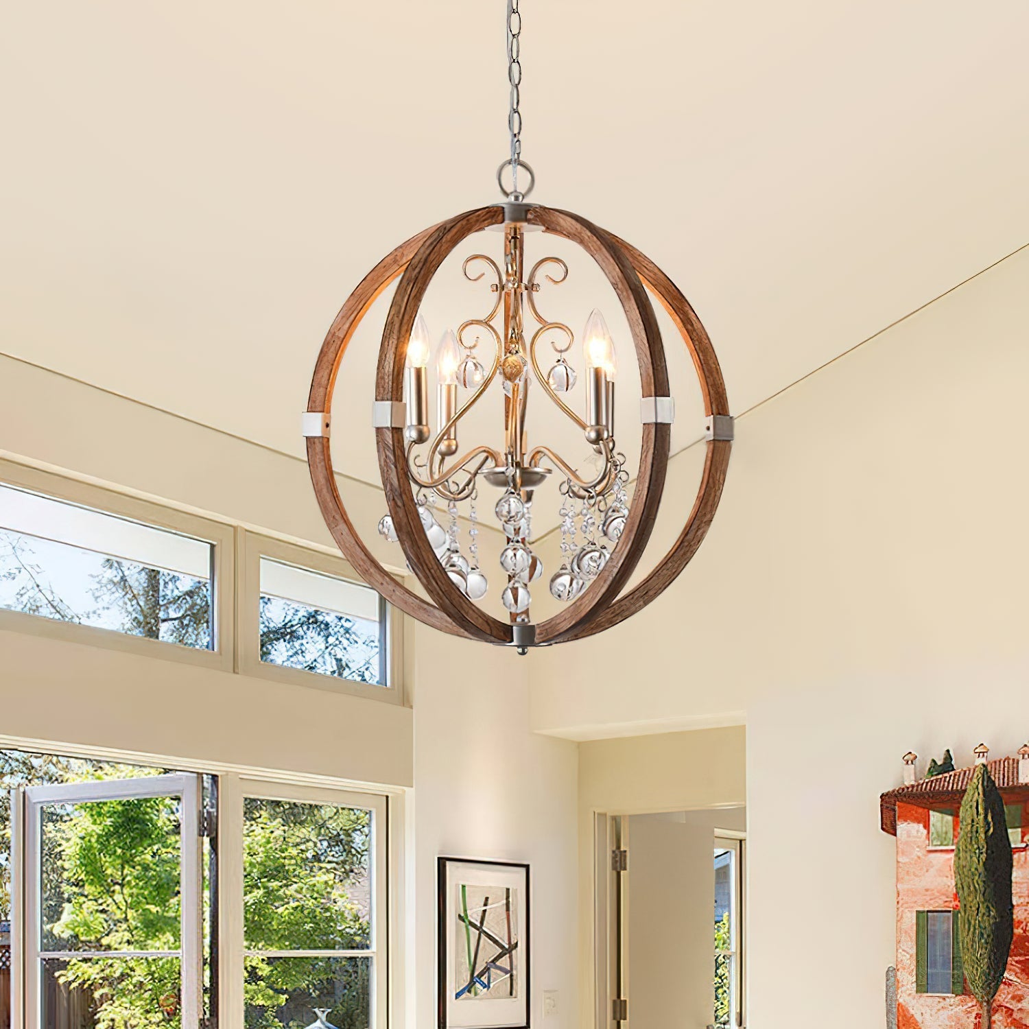 Freyza | Oltheyra Elegance Wooden Wood Pendant Light – Kitchen Dining Room