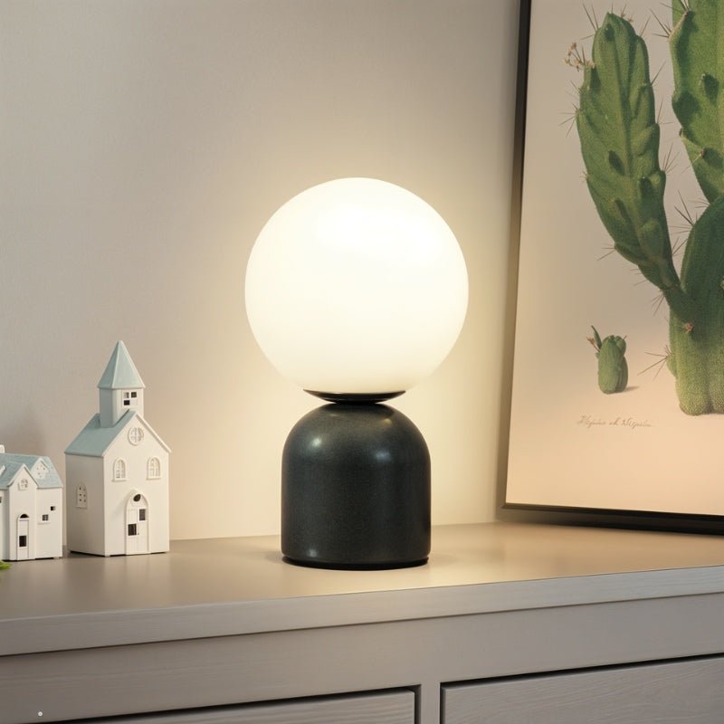 Sibwa | Elegant Minimalist Marble Glass Table Lamp for Bedside or Desk 3
