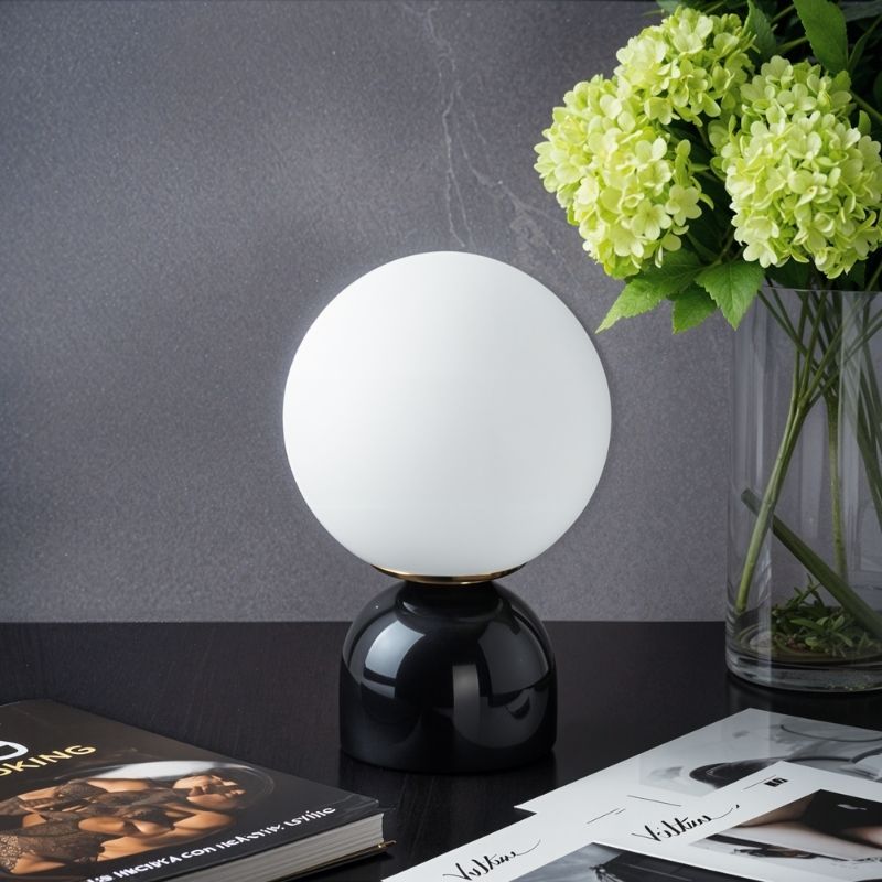 Sibwa | Elegant Minimalist Marble Glass Table Lamp for Bedside or Desk 5