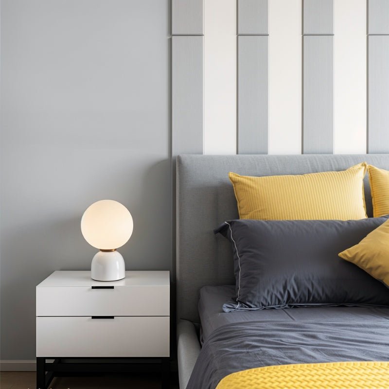 Sibwa | Elegant Minimalist Marble Glass Table Lamp for Bedside or Desk 6