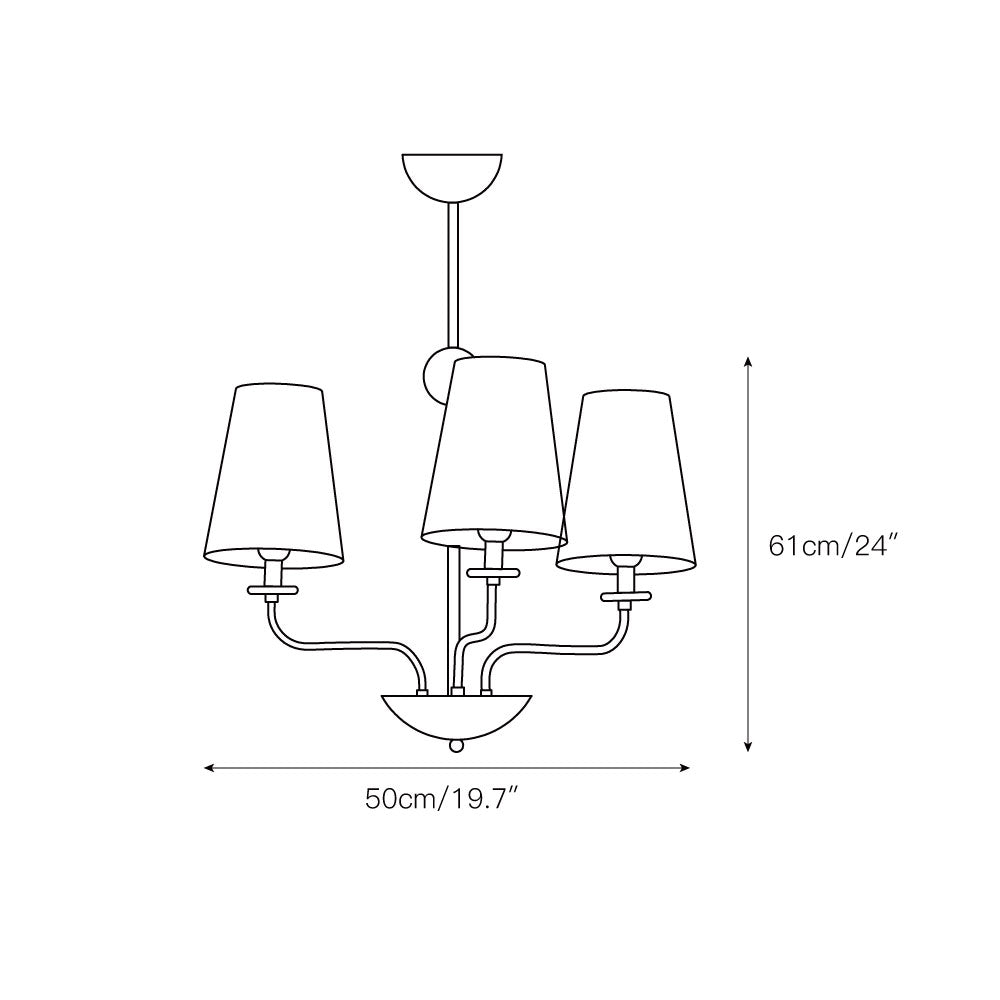 Freyza | Aurmaren Vintage Industrial Fabric Chandelier – Industrial Dining Room Living Room