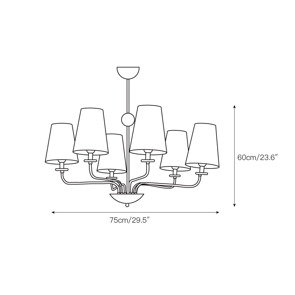 Freyza | Aurmaren Vintage Industrial Fabric Chandelier – Industrial Dining Room Living Room