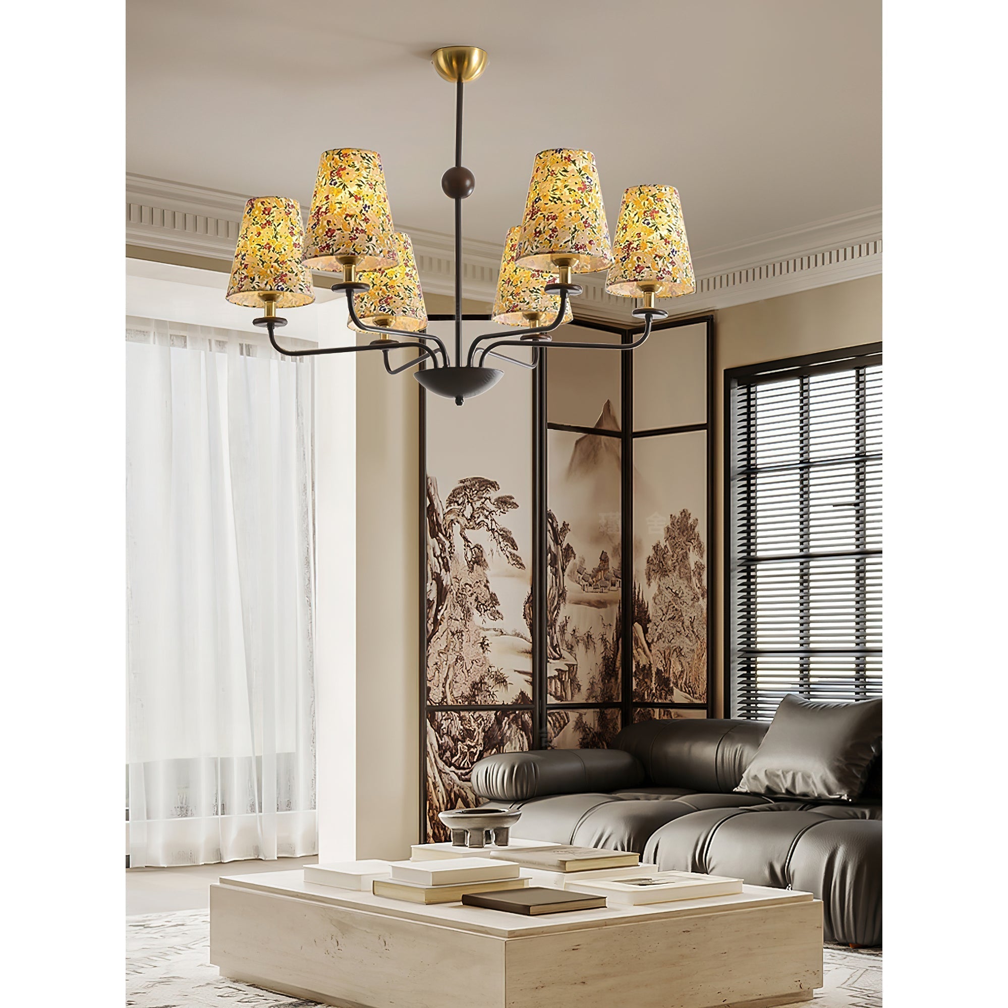 Freyza | Aurmaren Vintage Industrial Fabric Chandelier – Industrial Dining Room Living Room