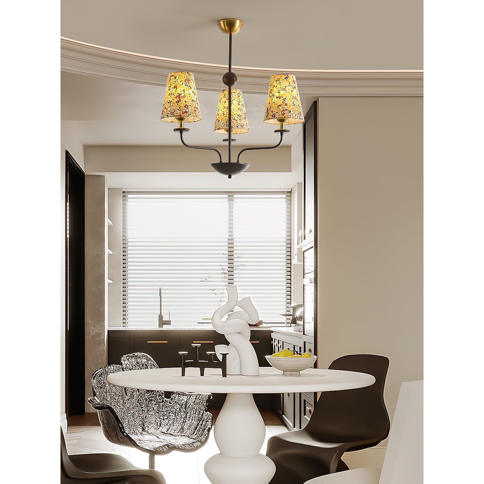 Freyza | Aurmaren Vintage Industrial Fabric Chandelier – Industrial Dining Room Living Room